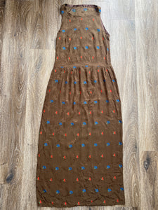 Brown silky dress