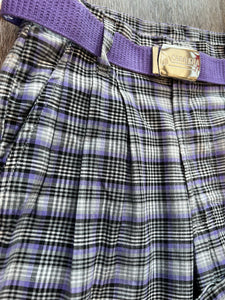 Purple check pants (W24)