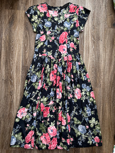 Navy floral dress (size 12)