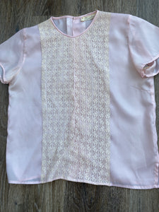 Baby pink lace top