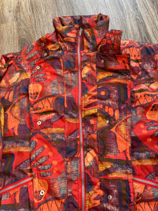 Red retro ski jacket