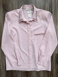 Embroidered pink blouse