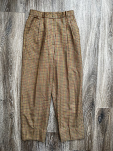 Tan check pants (W24)