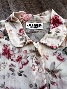 Semi sheer floral blouse