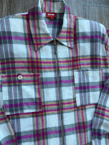 Pink check shirt