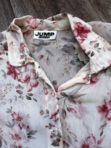 Semi sheer floral blouse