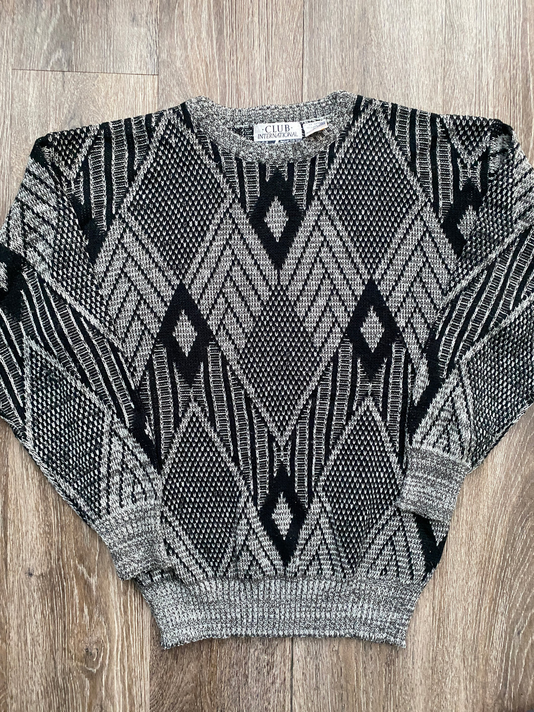 Grey diamond jumper