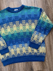 Blue and yellow jumper