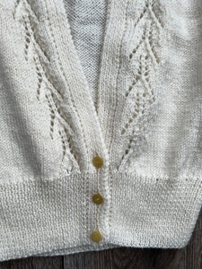 Handmade cream knit vest