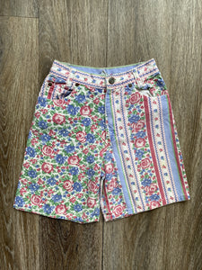 Floral stripe shorts (W24”)