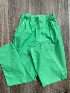 High waisted green pants (W24)