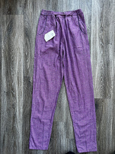 Purple check pants (size 10)