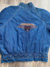 Load image into Gallery viewer, Denim bomber jacket