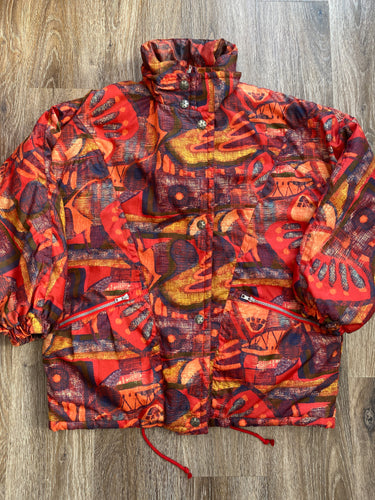 Red retro ski jacket