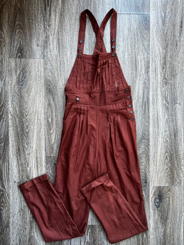 Brown dungarees (size 8)