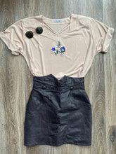 Load image into Gallery viewer, High waisted genuine leather skirt (W27)