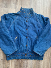 Load image into Gallery viewer, Denim bomber jacket