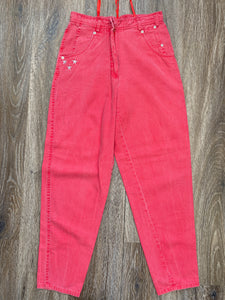 Faded red pants