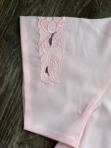 Pink collared blouse (size 14)