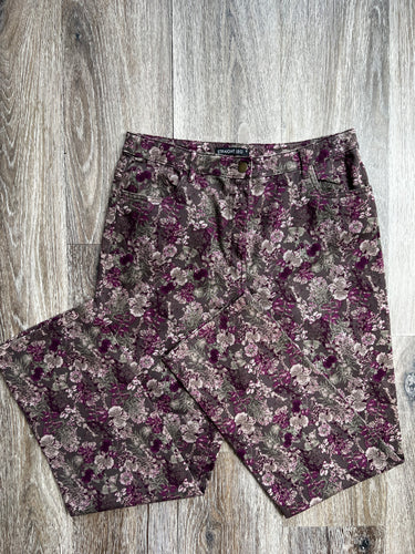 Floral jeans  (size 12)