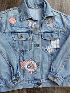 Patch denim jacket