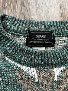 Green grandad jumper