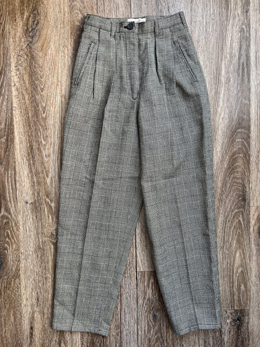 Wool check pants (W23”)