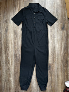 Black linen jumpsuit