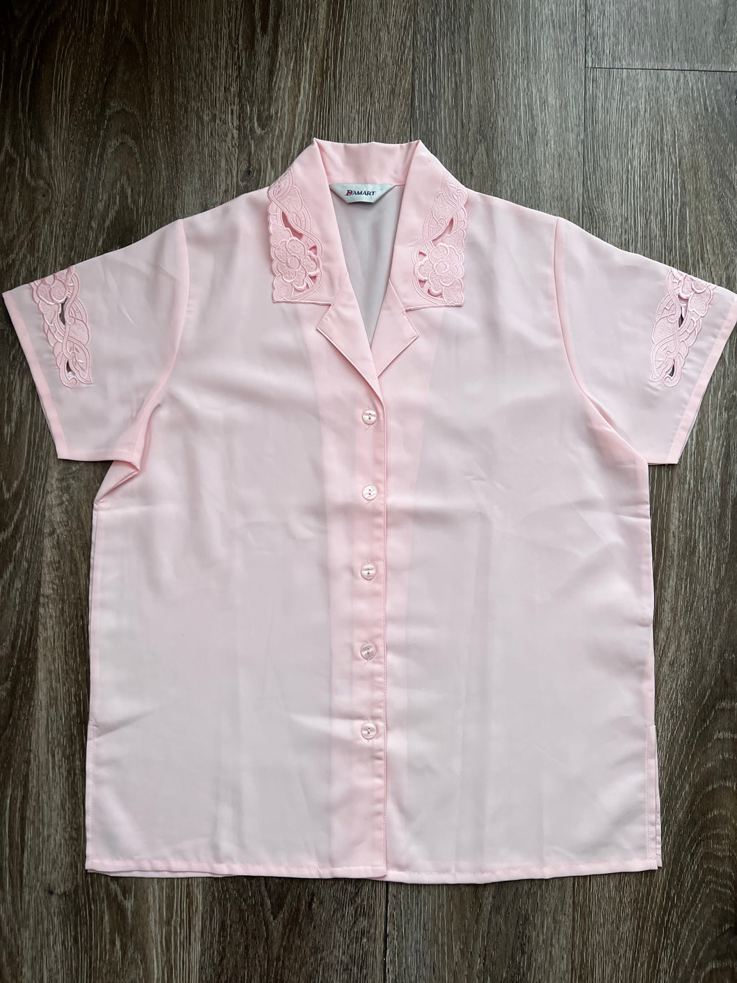 Pink collared blouse (size 14)