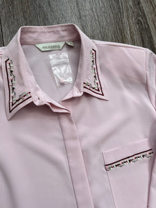 Embroidered pink blouse