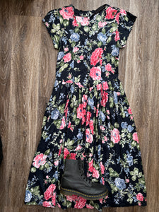 Navy floral dress (size 12)