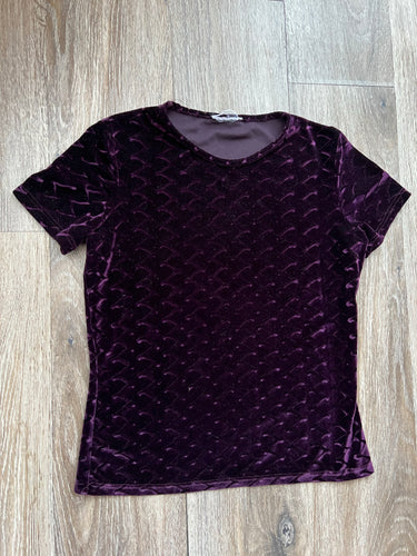 Purple velvet top