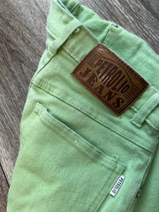 Lime green jeans (W24)