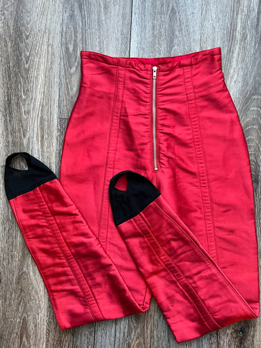 Super High waisted red pants (size 10)