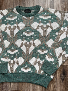 Green grandad jumper