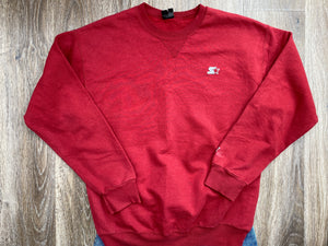 Red starter sweater