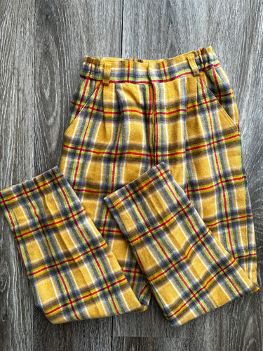 Mustard check pants (W24)