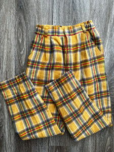 Mustard check pants (W24)