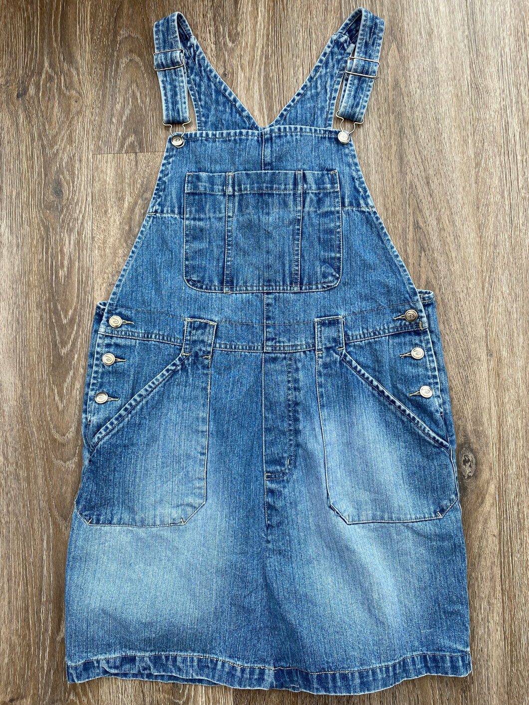 Denim pinafore dress