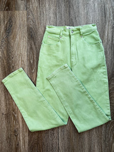 Lime green jeans (W24)