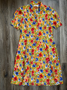 Bright floral dress (size 16)