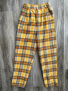 Mustard check pants (W24)