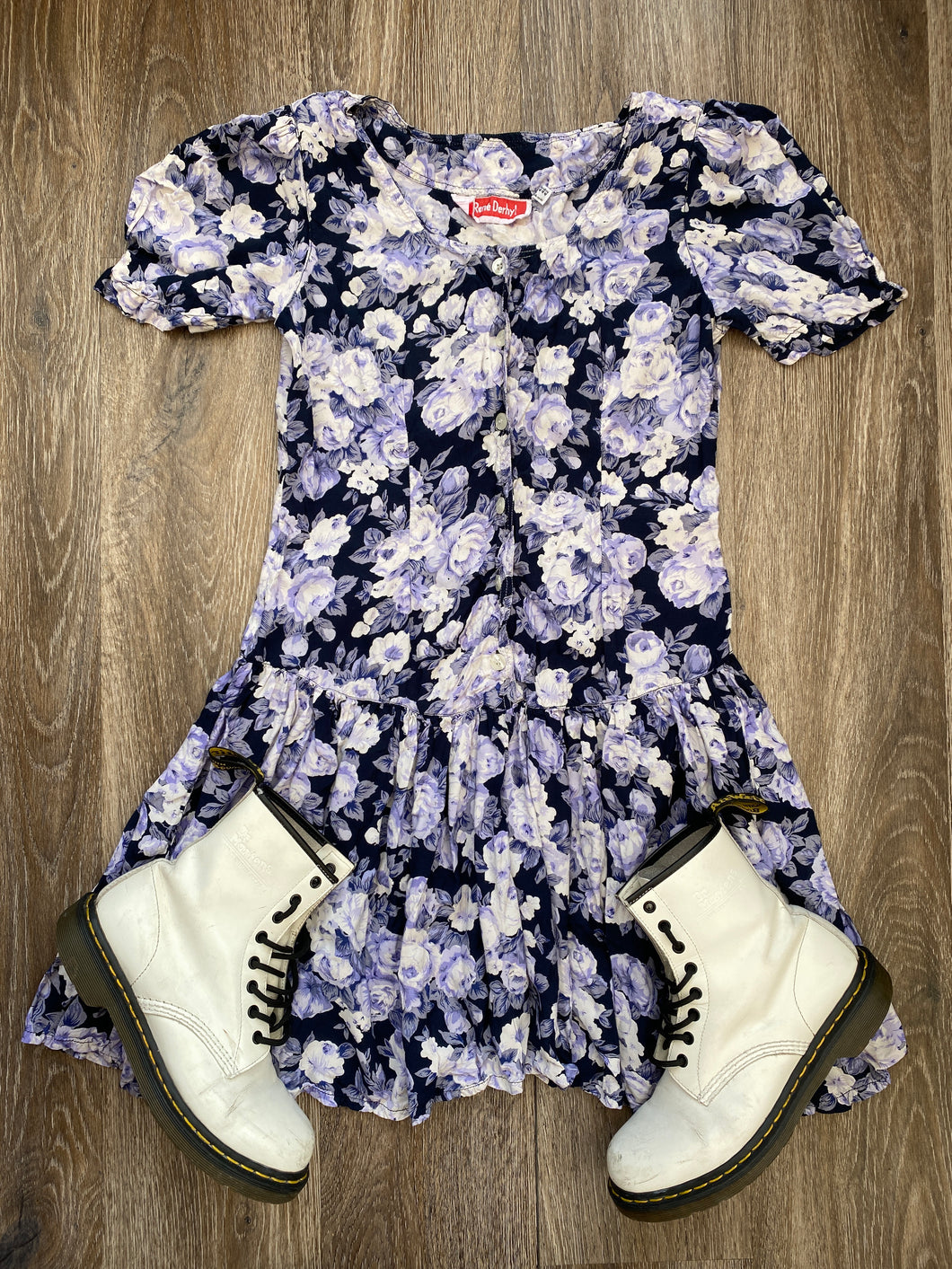 Blue floral dress (size 12)