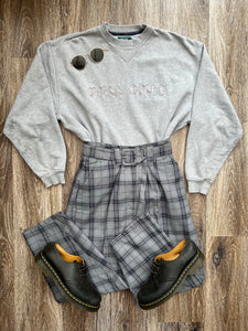 Grey check pants (size 8)