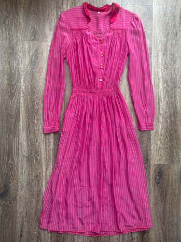 Pink stripe dress (size M/L)