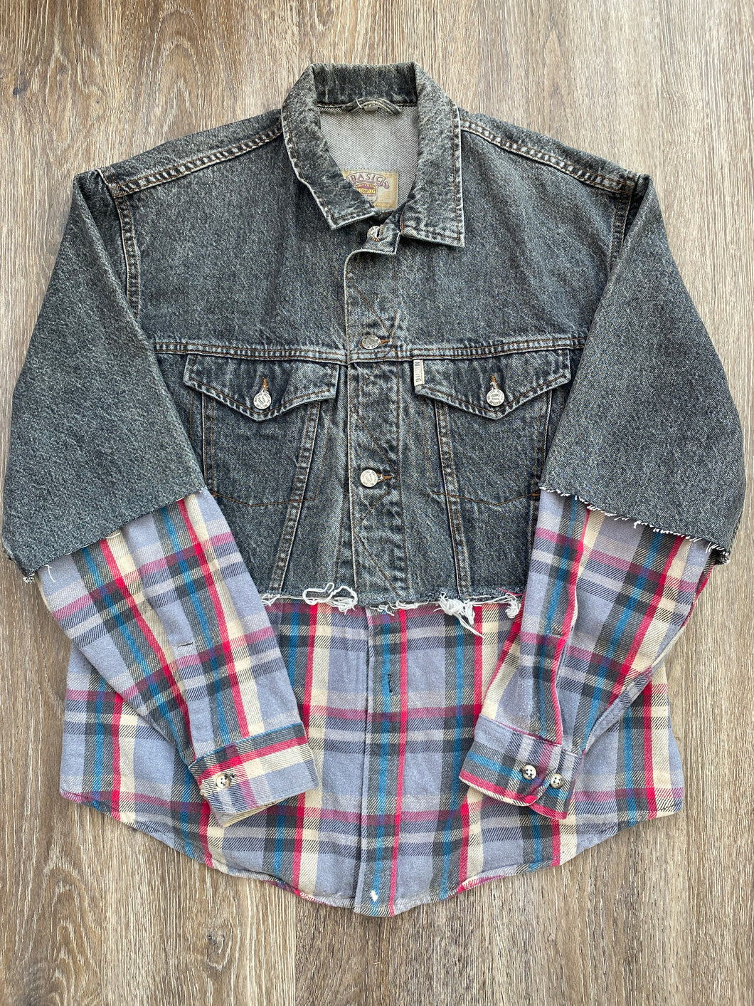BTFBM Shacket Combines Denim and Plaid Flannel | Us Weekly