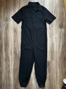 Black linen jumpsuit