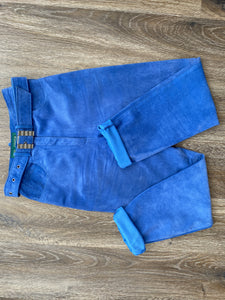 Blue leather pants (size 6)