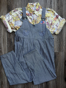 Stripe dungarees (size M)