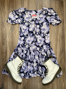 Blue floral dress (size 12)